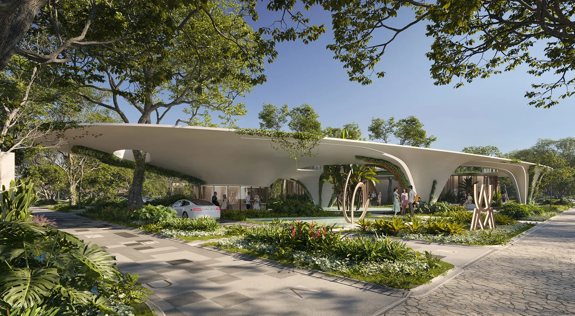 Aldea Uh May architecture in the Mayan jungle